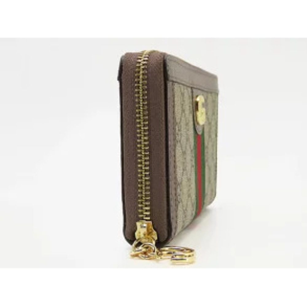 Gucci Ophidia GG Supreme Sherry Zip Around Wallet Round Zipper Long Beige - Picture 3 of 9